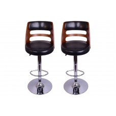 2x Lilley Bar Stools Faux Leather Barstool Kitchen Pub Stool Breakfast Bar Chair